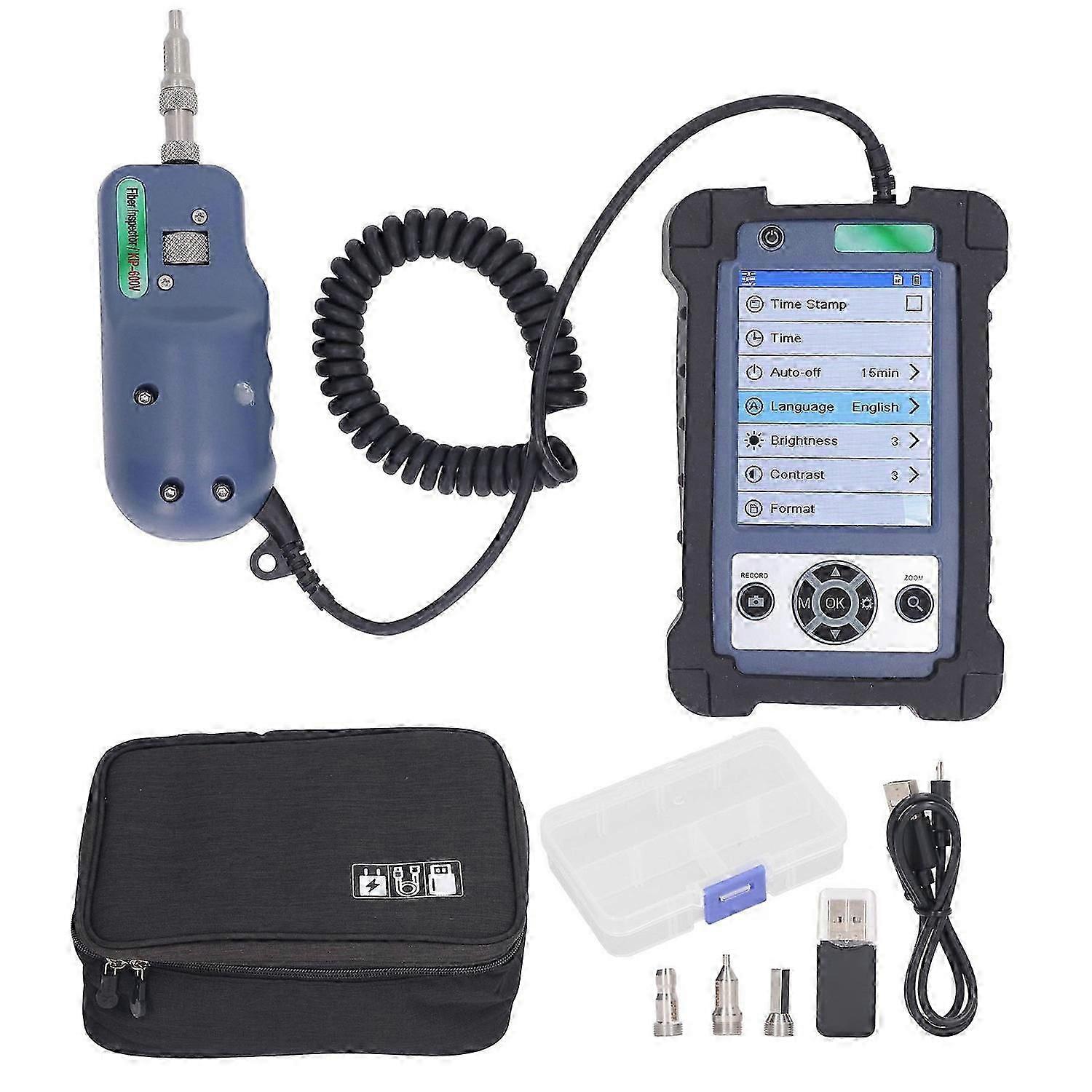 Handheld-Fasermikroskop 400-fache Vergrößerung 3,5-Zoll-LCD-Display Optische Faser-Endflächeninspektion Pro