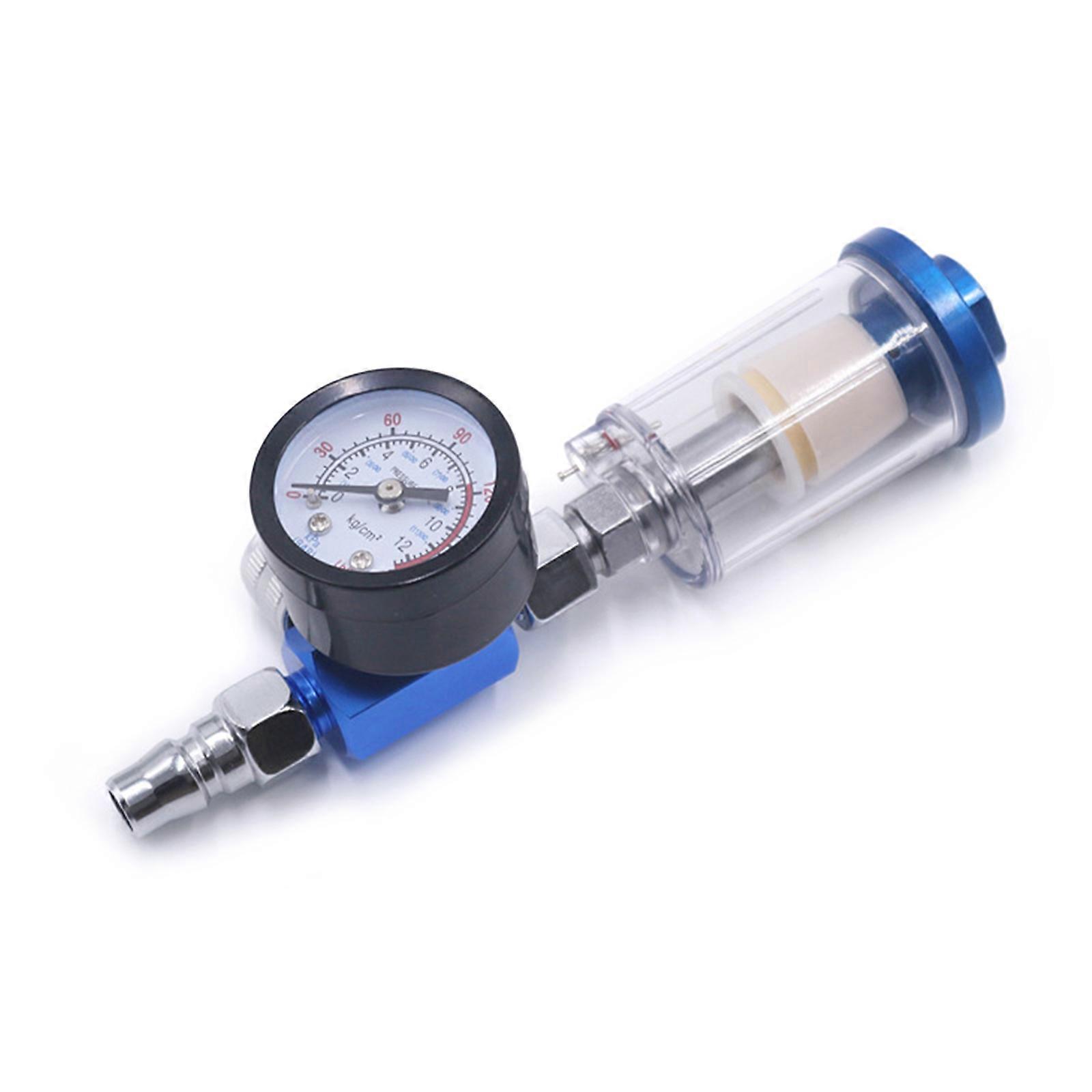 Pneumatic Tools In-line Oil Water TrapFilterSeparator Air Adjusting Regulator with Pressure Gauges Water TrapFilter