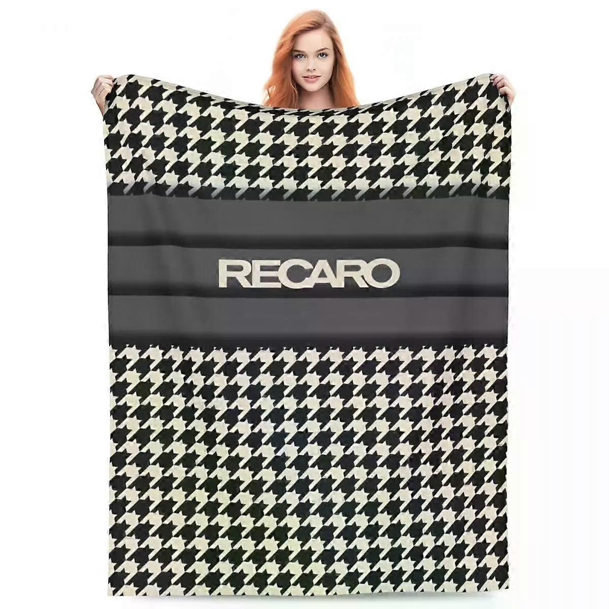 Recaros Houndstooth Blankets Flannel Summer Multi-function Soft Throw Blanket for Sofa Bedroom Bedding Throws