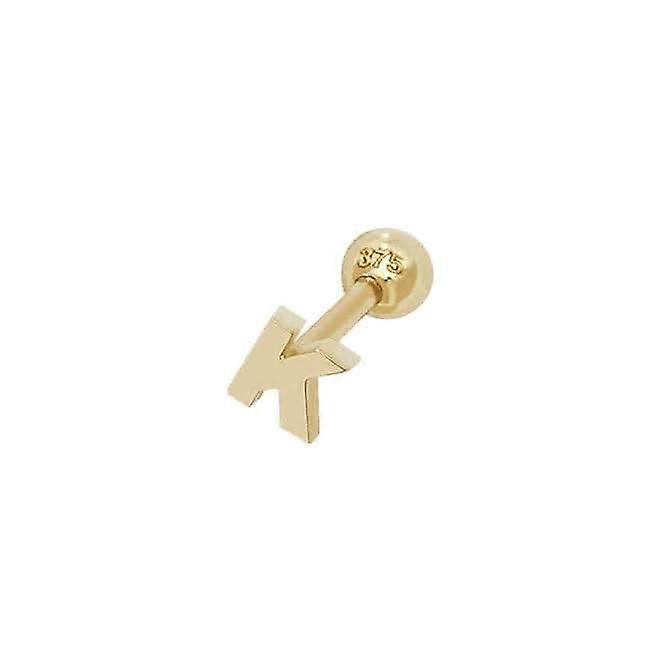 9ct Yellow Gold Initial Cartilage 6mm Post Stud ES940/K