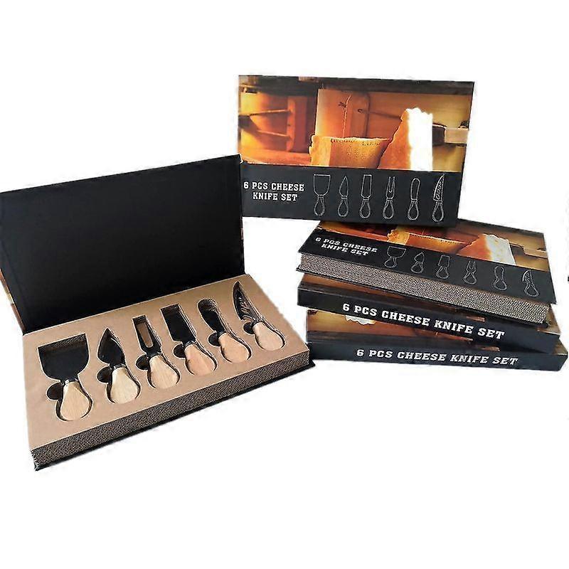 Aisiting Cheese Knife Set Tainless Steel Cheese Slicer Cutter With Wood Handle Gift Set