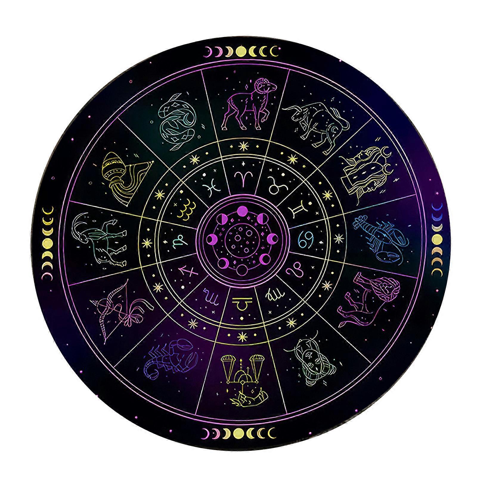 Divinations Mat Constellations Pattern Altars Tarots Card Pad Astrology Pendulums Chart Mat for Divinations, Energy Healings