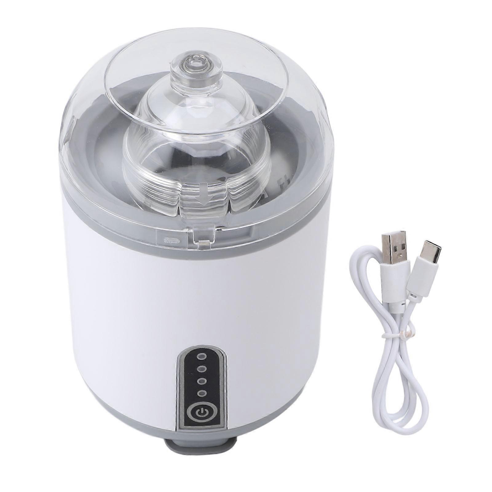 Electric Golden Egg Maker 1200mAh Rechargeable Automatic Egg Yolk White Mixer with Transparent PC Lid Anti Slip Base for Breakfast White