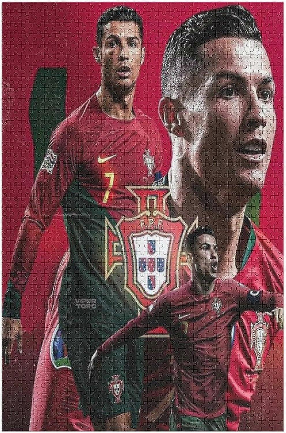 ジグソーパズルパズル ロナウドジグソーパズル サッカー選手木製パズル教育玩具ゲーム 家族の装飾、大人と子供のための木製パズル、