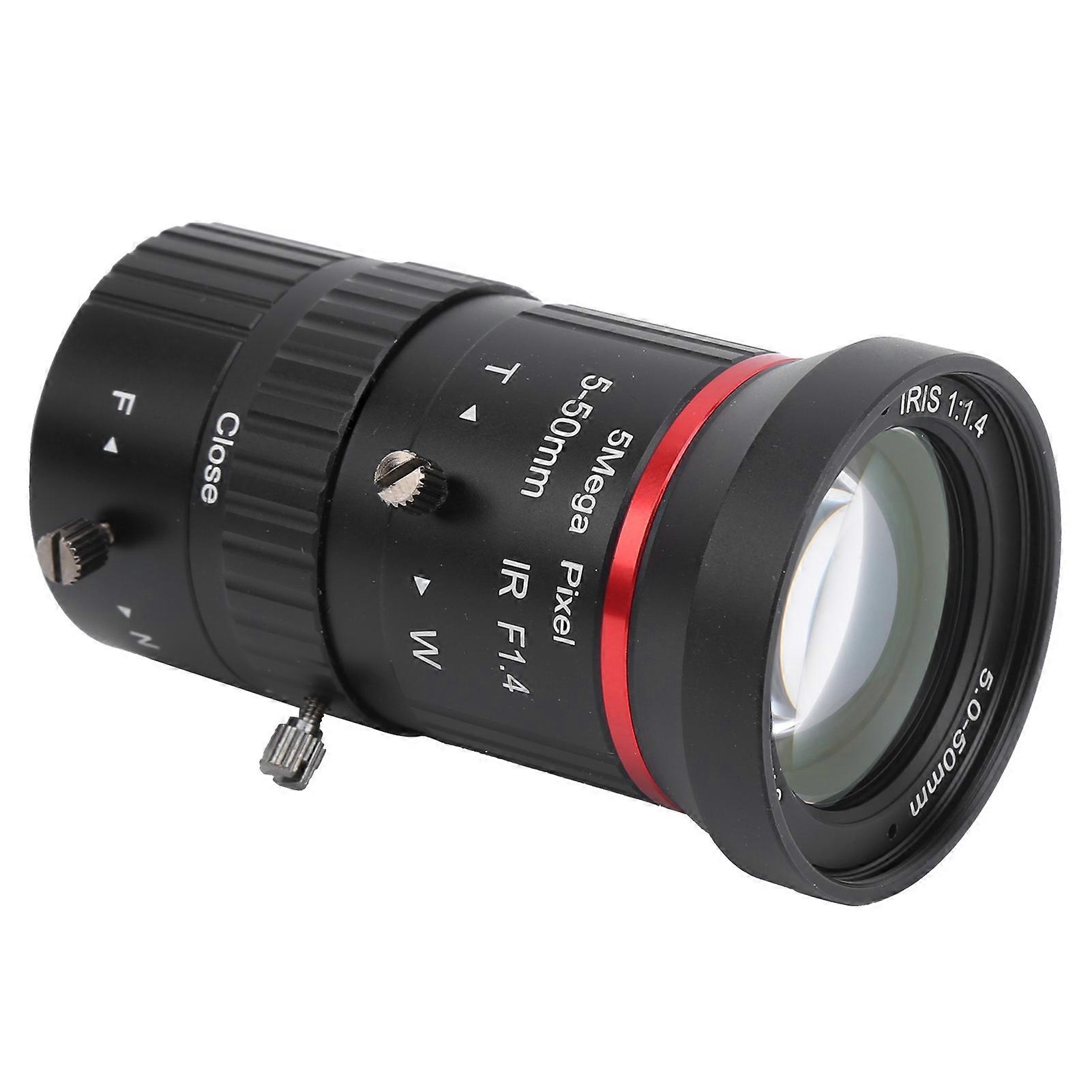 Objectif zoom industriel 5 MP à monture CS, ouverture manuelle FL5-50 mm, accessoire de vidéosurveillance de sécurité