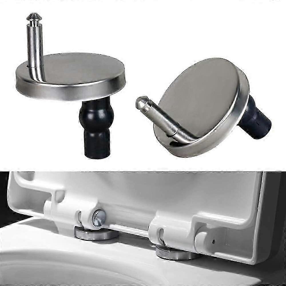1 Pair Toilet Seat Hinge, Toilet Seat Hinge Fixings, Toilet Seat Fixing Part Top Fixing Universal Fixing Bolt Expansion Screw Cover Buckle