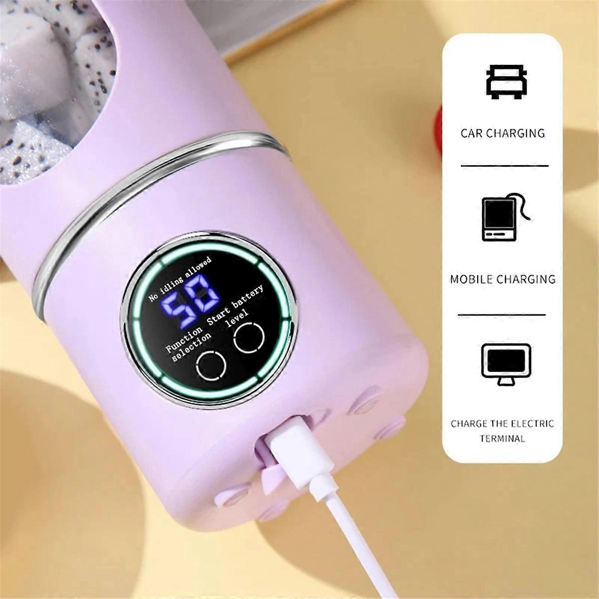 Portable Juice Maker Blender for Shakes Smoothies 700ML 12-Blades Fast Mixing 2 in 1 Blender Personal Juicer 7.4V C
