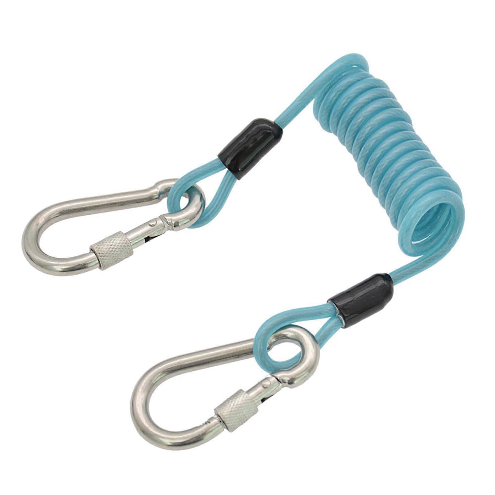 Divings Coiled Lanyard Quickly Release Clip Heavy Antilost Underwaters Spring Coiled Camera for Dive Light