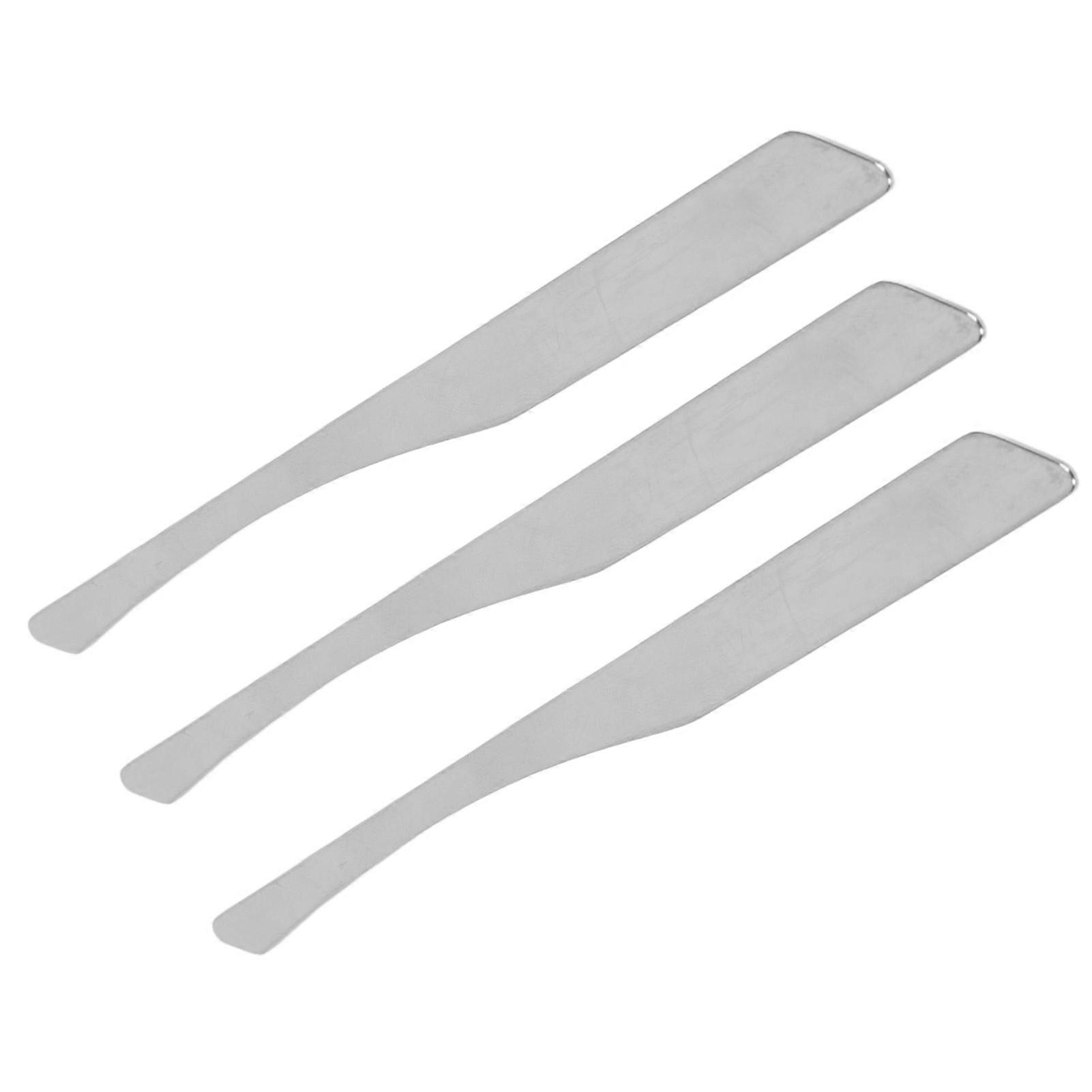 3Pcs Stainless Steel Double Head Mini Makeup Spatulas for Mixing