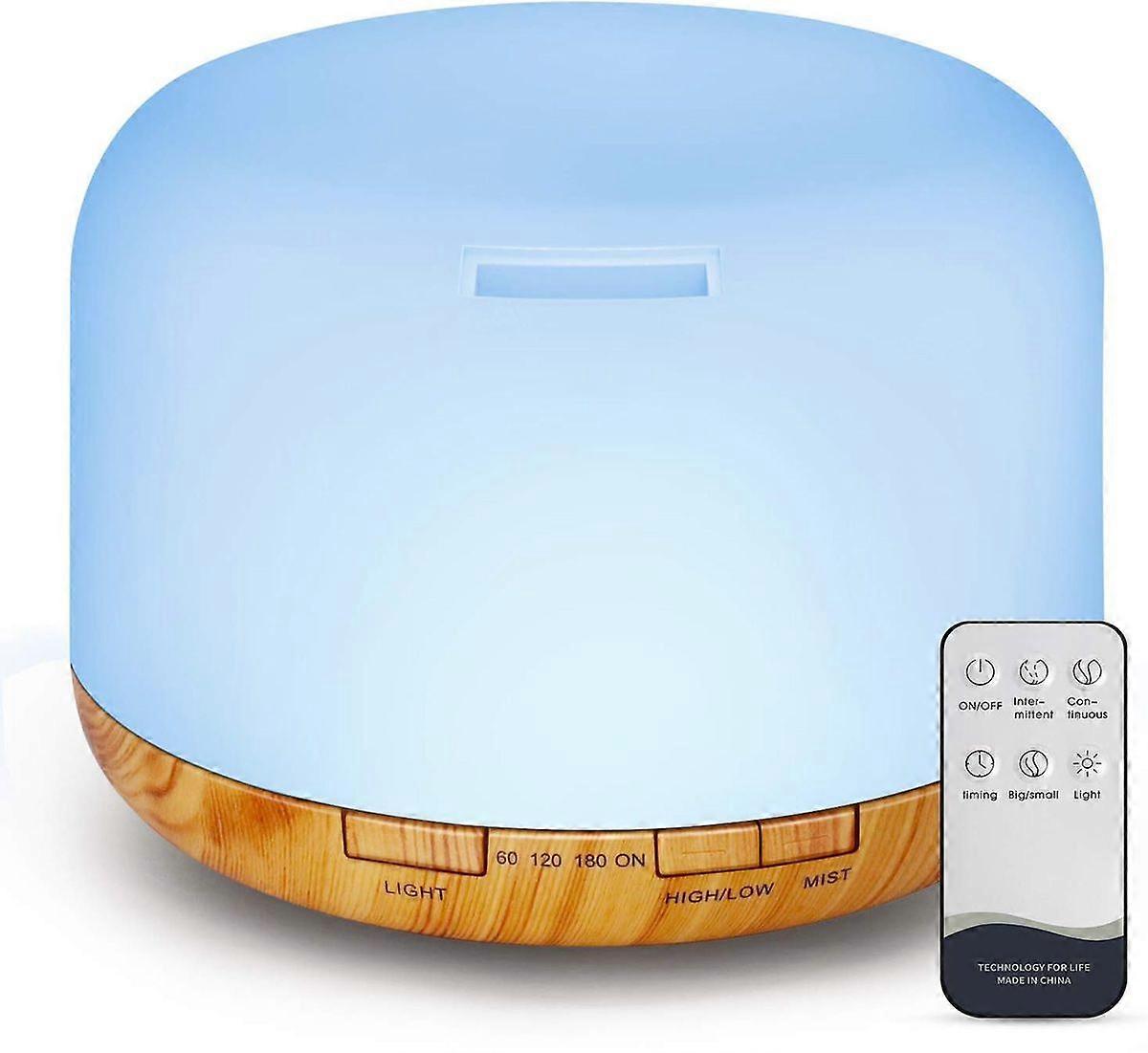 Essential Oil Diffuser,Diffusers with Remote Control,Ultrasonic Aromatherapy Diffuser Humidifier with Adjustable Mist Mode,Mood Light,Timer Setting & 