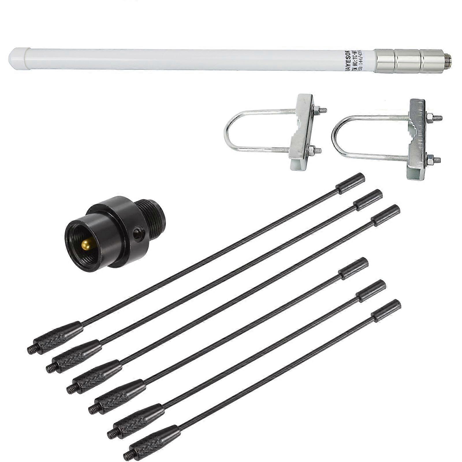 VHF 136-174MHz Fiberglass PL259 to SO239 Base Ground Plane Antenna for Ham Radio Transceiver