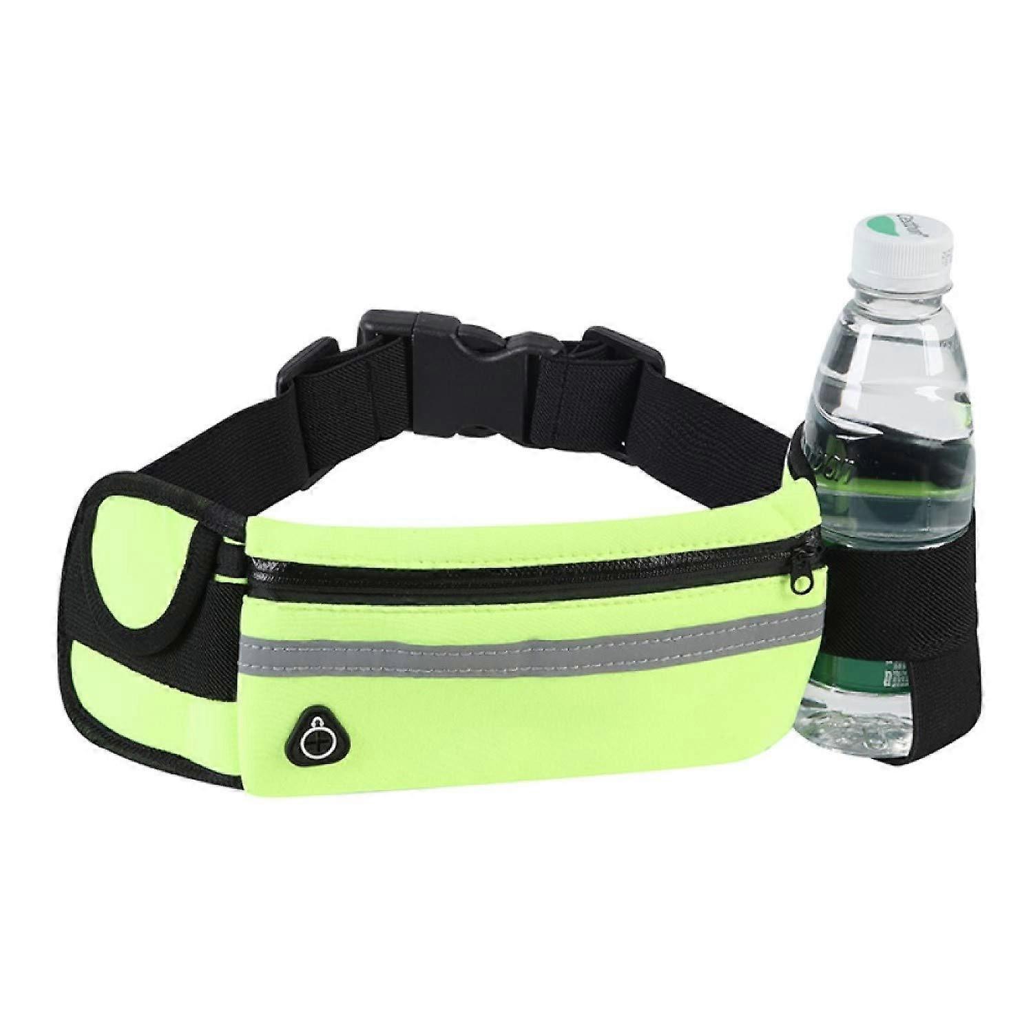 work belt for men with water bottle holder , Adjustable Light Reflecting Fanny Package Running Running for Riding Bike