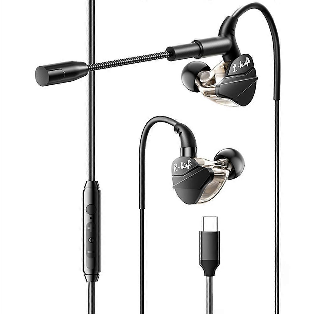 ESSAGER G62 Wired Gaming Earphones Type-C Digital Interface Game Headset with Microphone/Inline