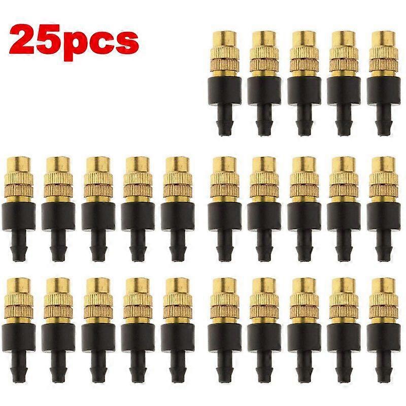 25PCS Copper Atomizing Nozzle Copper Nozzle for Garden Drip Irrigation