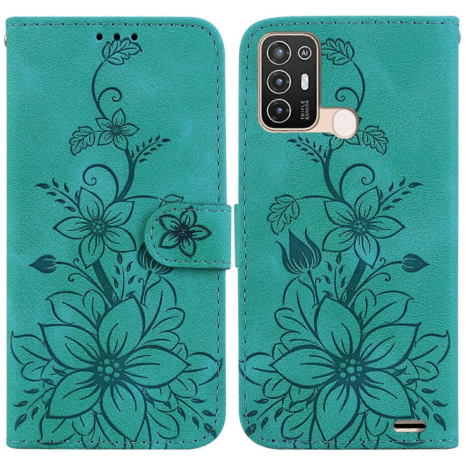 Lily Embossed Leather Phone Case