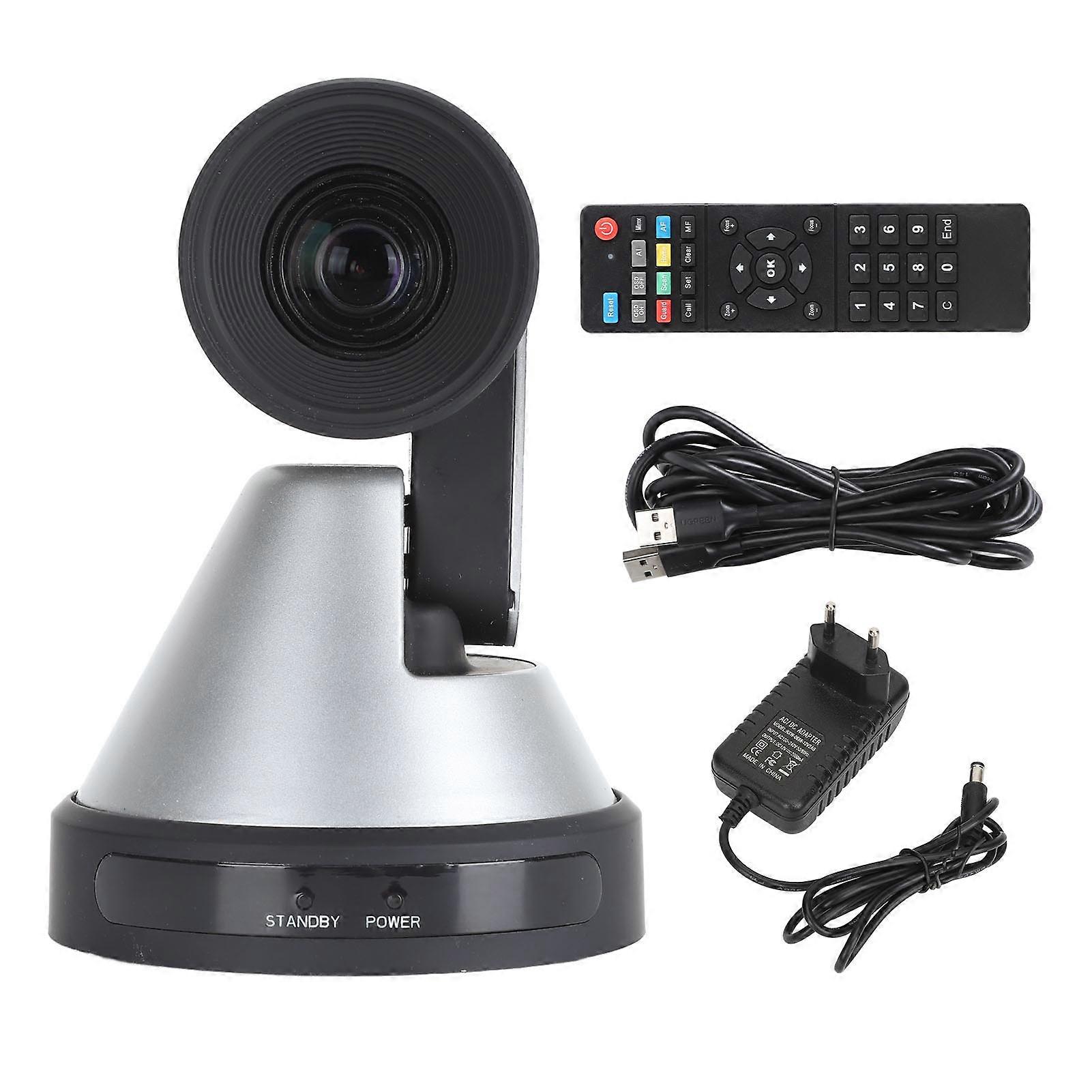PTZ Conference Room 10X Zoom Angle Adjustable 4K HD Camera with Remote Control for Meeting Live Streaming