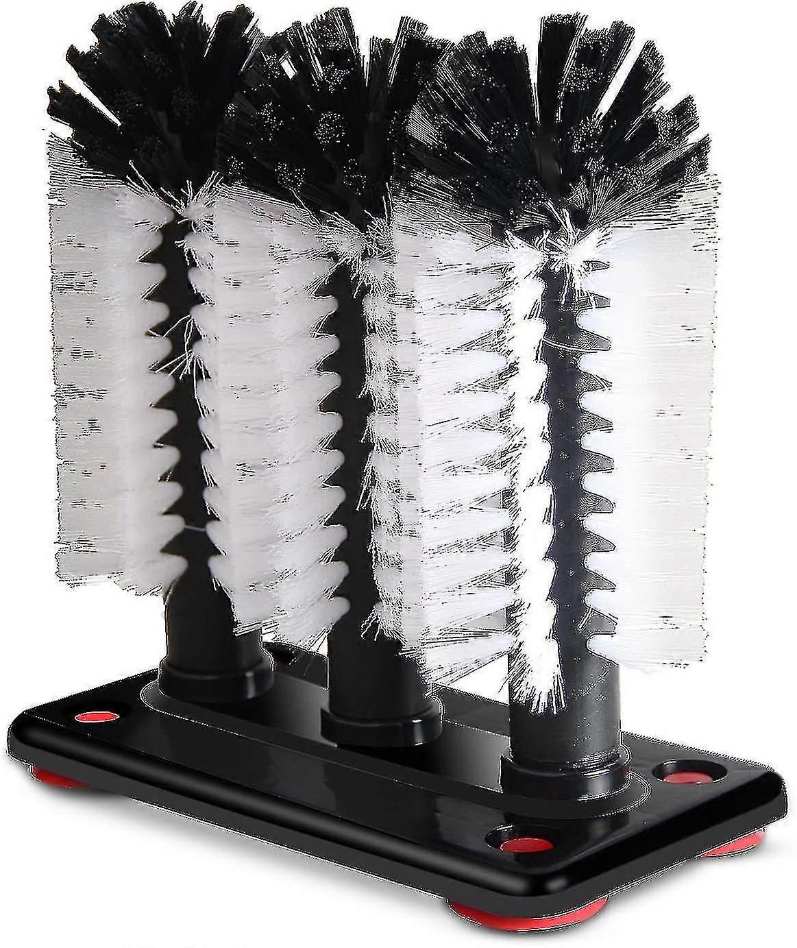 Three Headed Cup Brush With 3 Brushes Per Base (18.5*9.5*19cm)