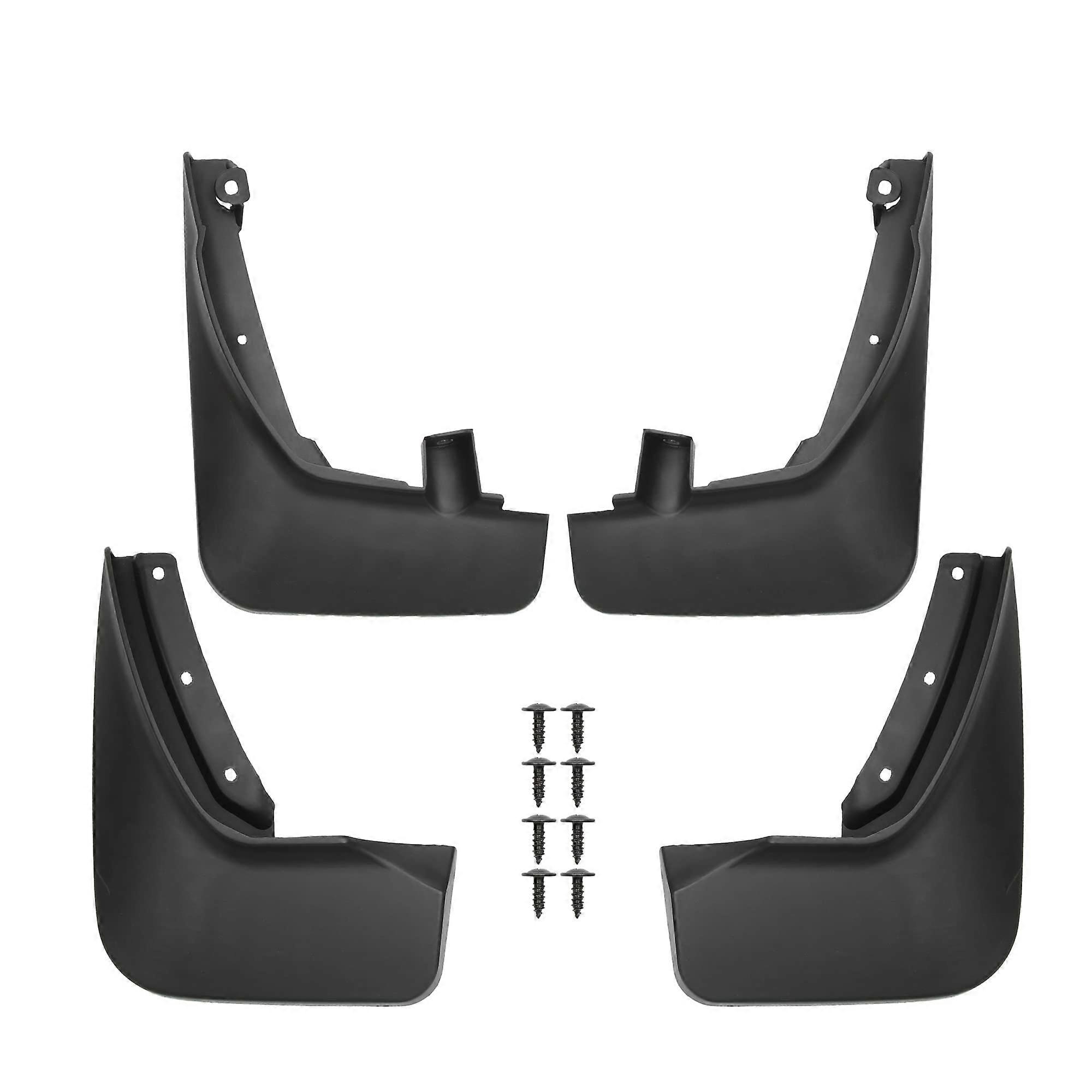 Mud Flaps Kit Compatible for Ford Explorer , Quality Plastic Black Front and Rear Splash Guards