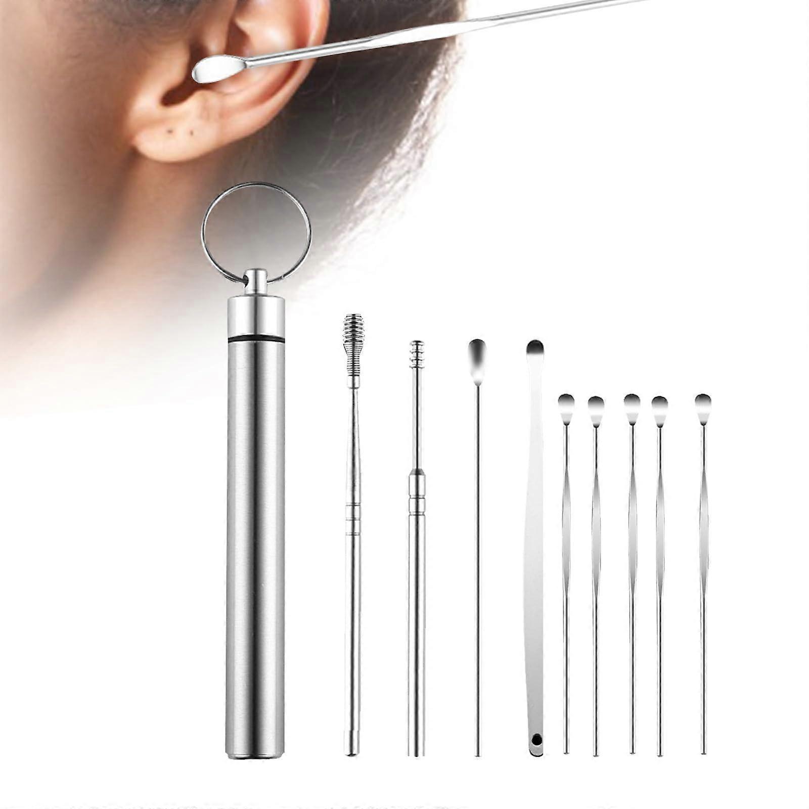 Earwax Cleaner Tool Set Stainless Steel Ear Cleaner Kit With Storage Box