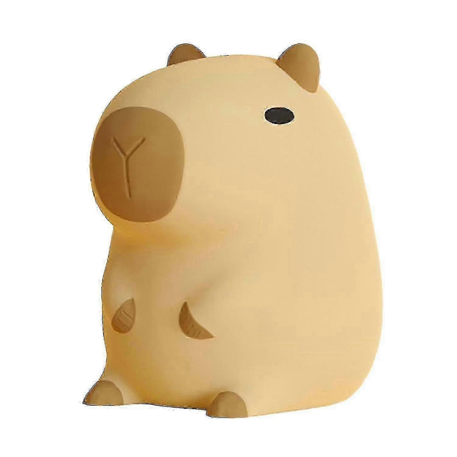 2024 Capybara Night Light,portable Silicone Usb Rechargeable Animal Lamp,cute Capybara Shape Touch Control Lamps For Bedroom Living Room Bedside