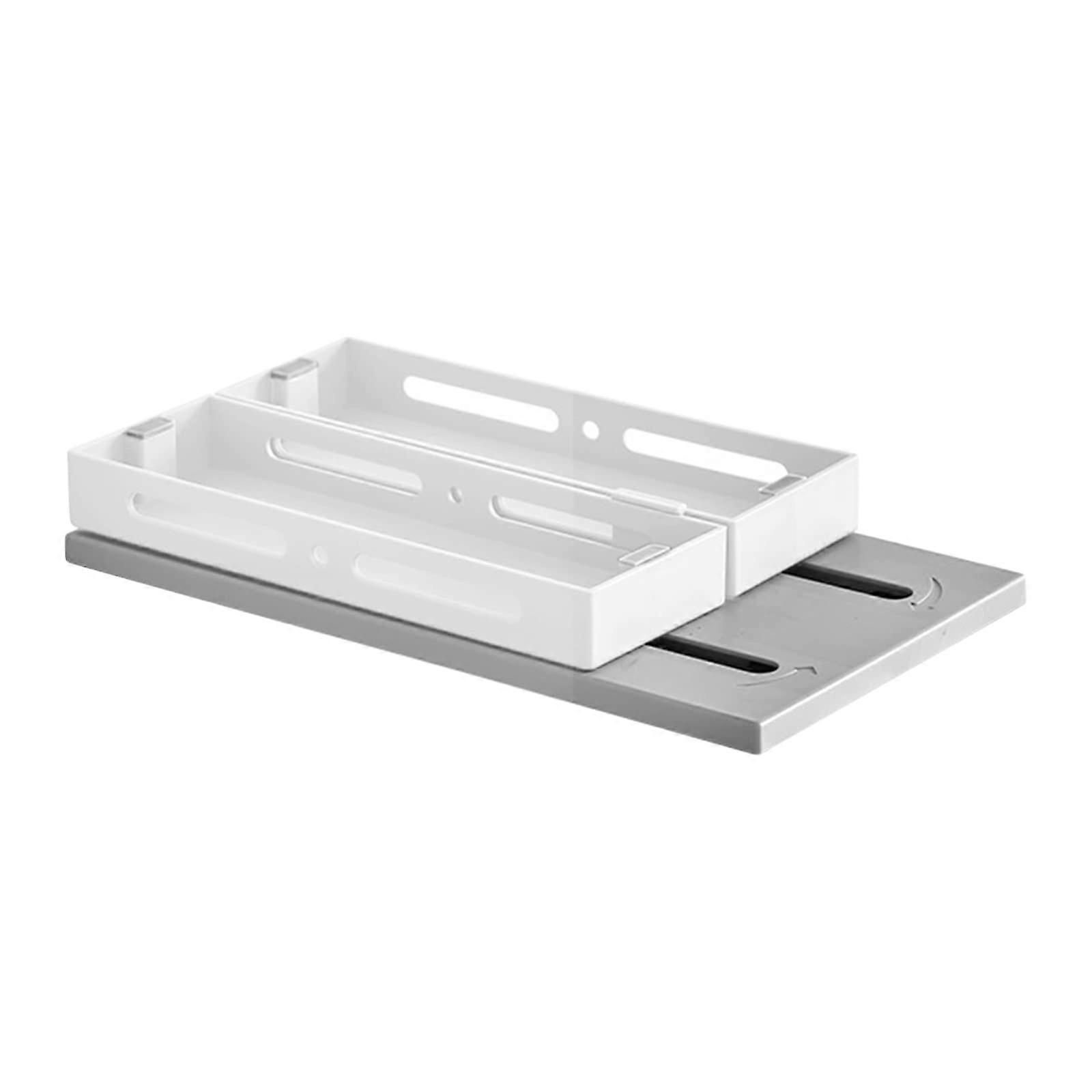 Rotating Spice Rack Organizer, Seasoning Rack for Countertop, Sliding Kitchen Cabinet(Grey Single Layer)