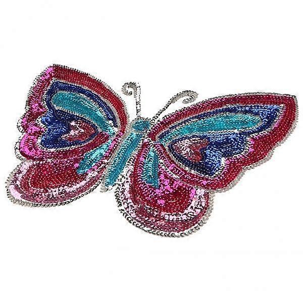 2-4pack Butterfly Shape Sequins Sewing Applique Fabric Patch Embellishments