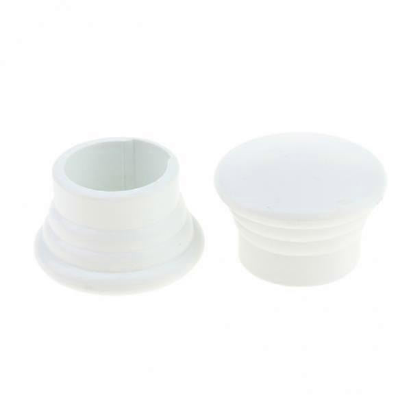 3x2pcs Curtain Rod Cap Finials - Fits 1.1" Diameter Rods, White