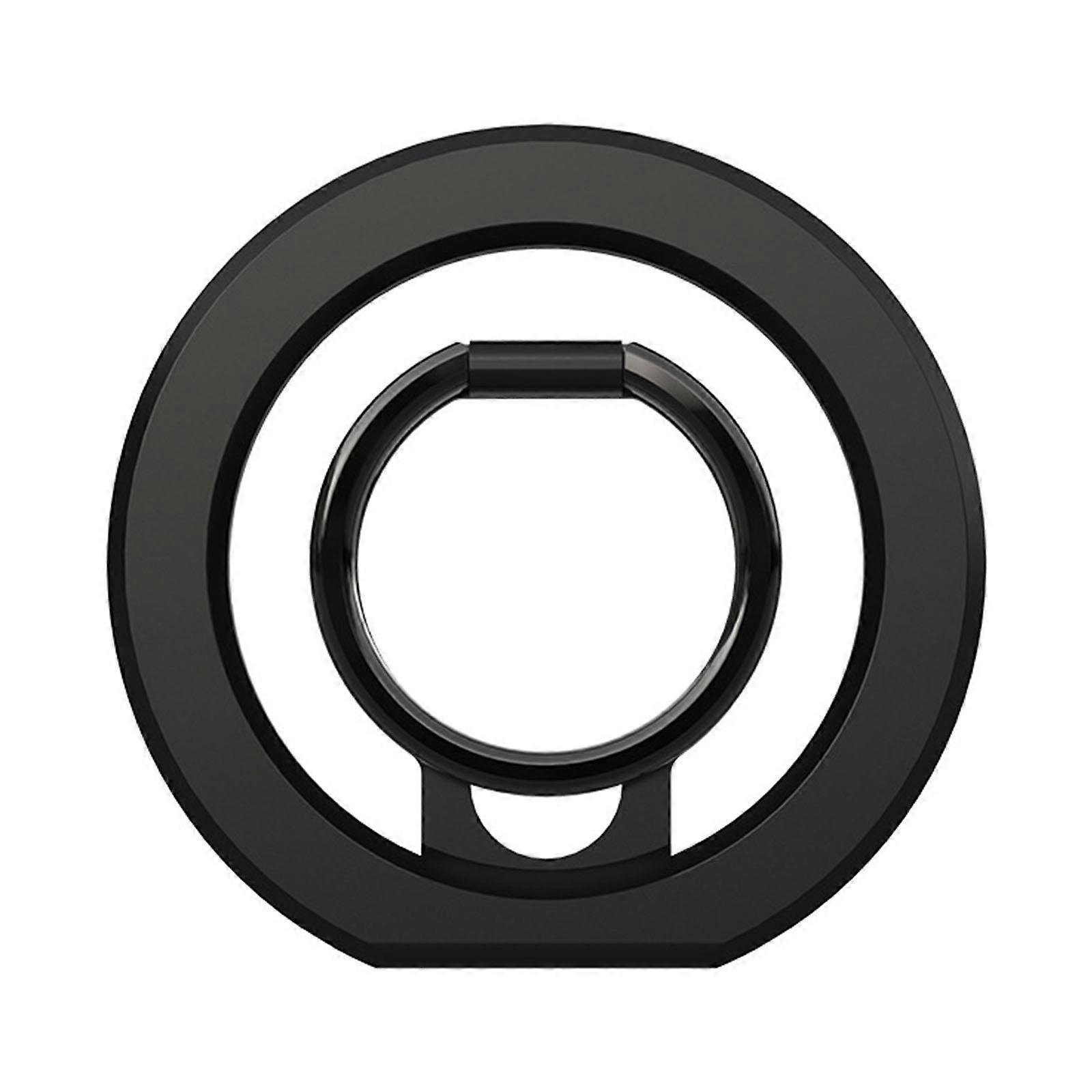 Removable Phone Mount Magnetic Phone Ring Holder for Magnet Smartphone Multiple Angles Mount Safe Removable Stand C black