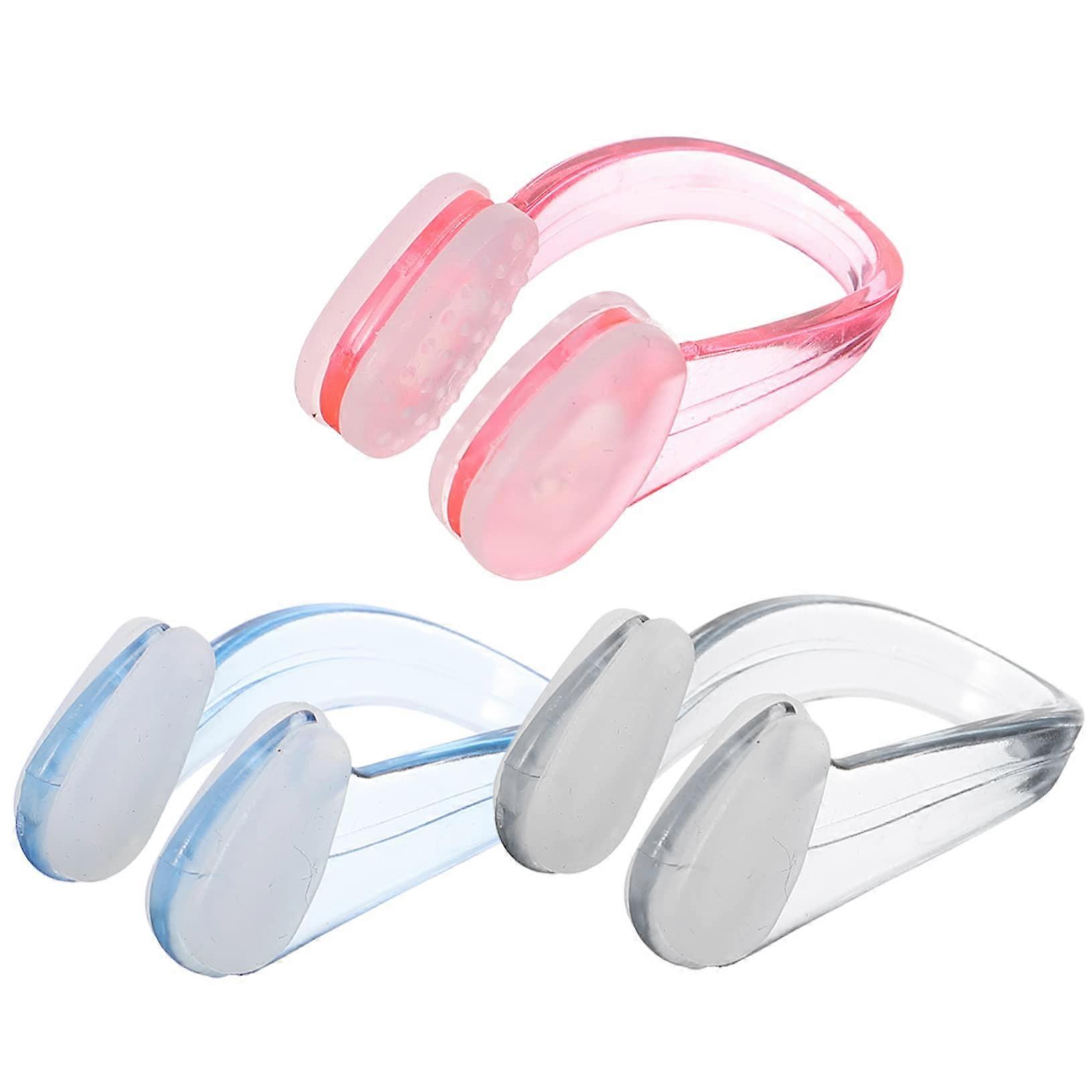 Nosebleeds Swimming Nose Clip Pack of 3 Silicone Earplugs for Adults and Kids Lightweight Waterproof Nose Protection