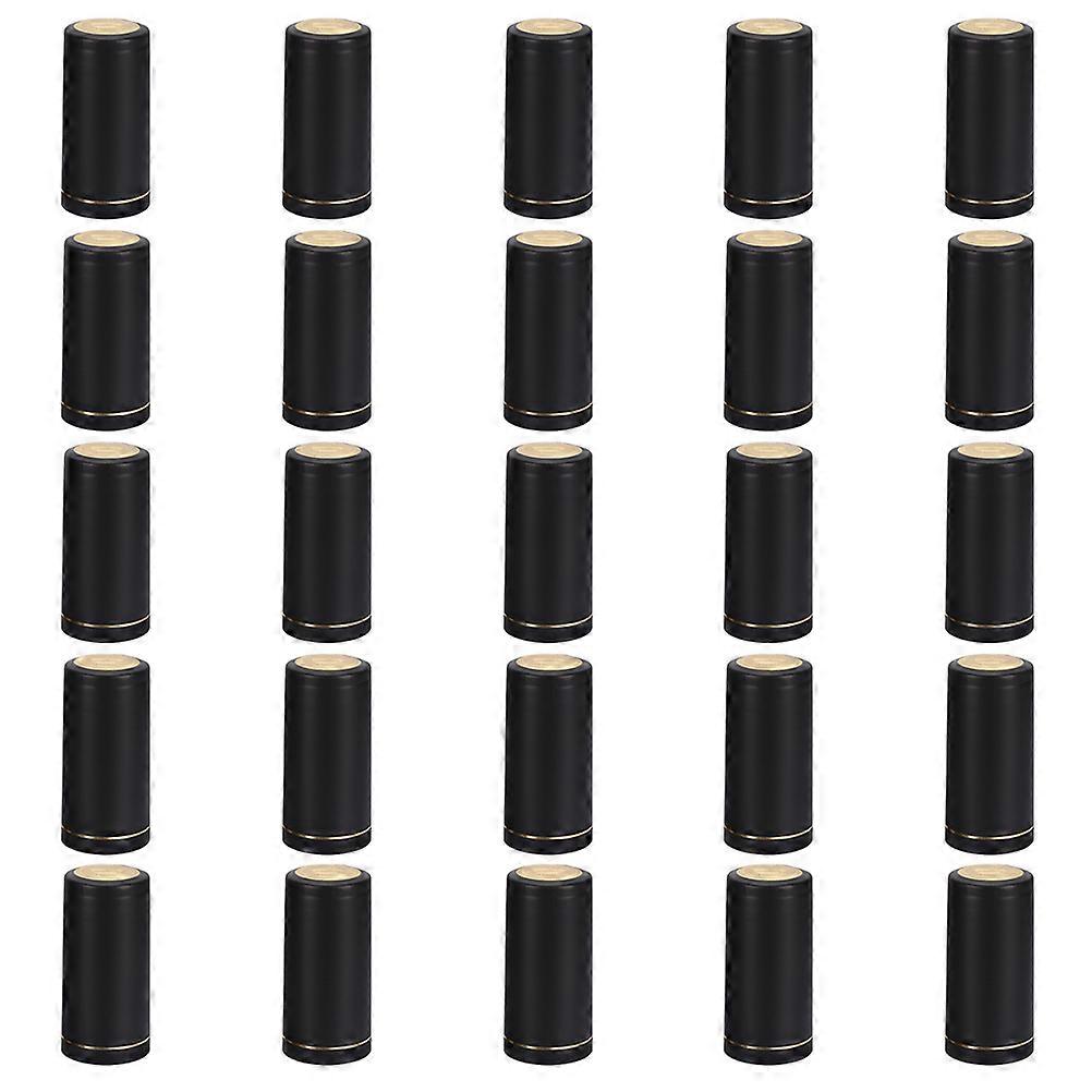 Caps with Protective Sleeve for Storage Use Black Plastic 25pcs 30mm