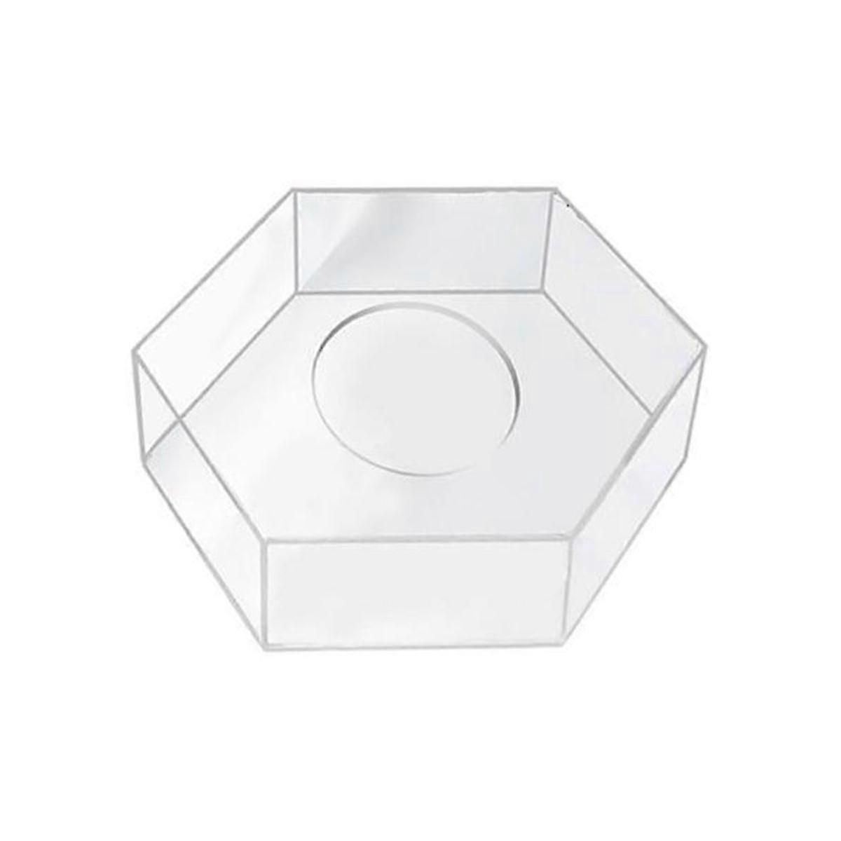 Acrylic Cake Display Board Hexagonal Cake Tray DIY Cake Refillable Board Base Clear Cake Stand Deco