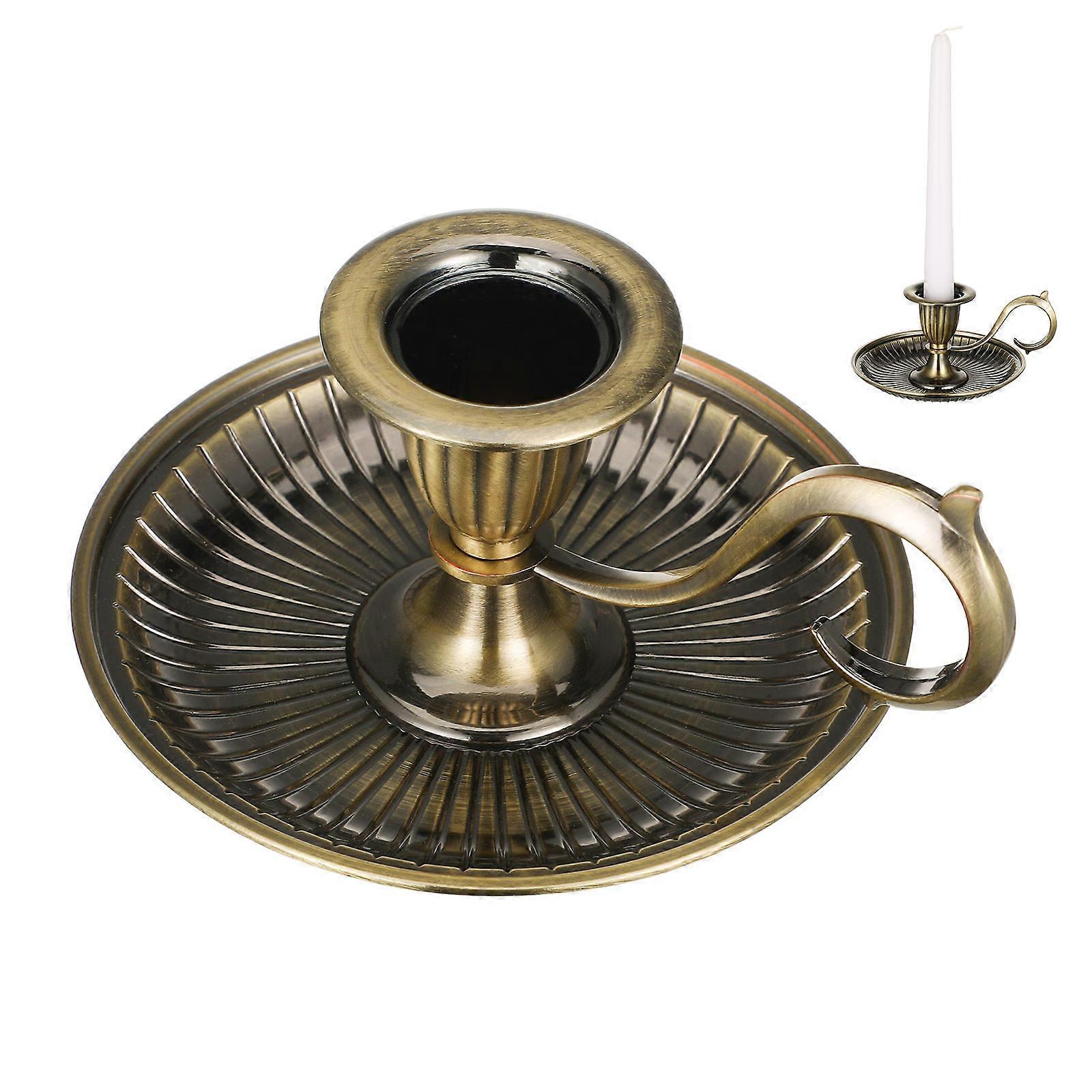 Retro Baroque Candle Holder, Enhances Any Setting with Its Unique Arched Handle, Flat Base