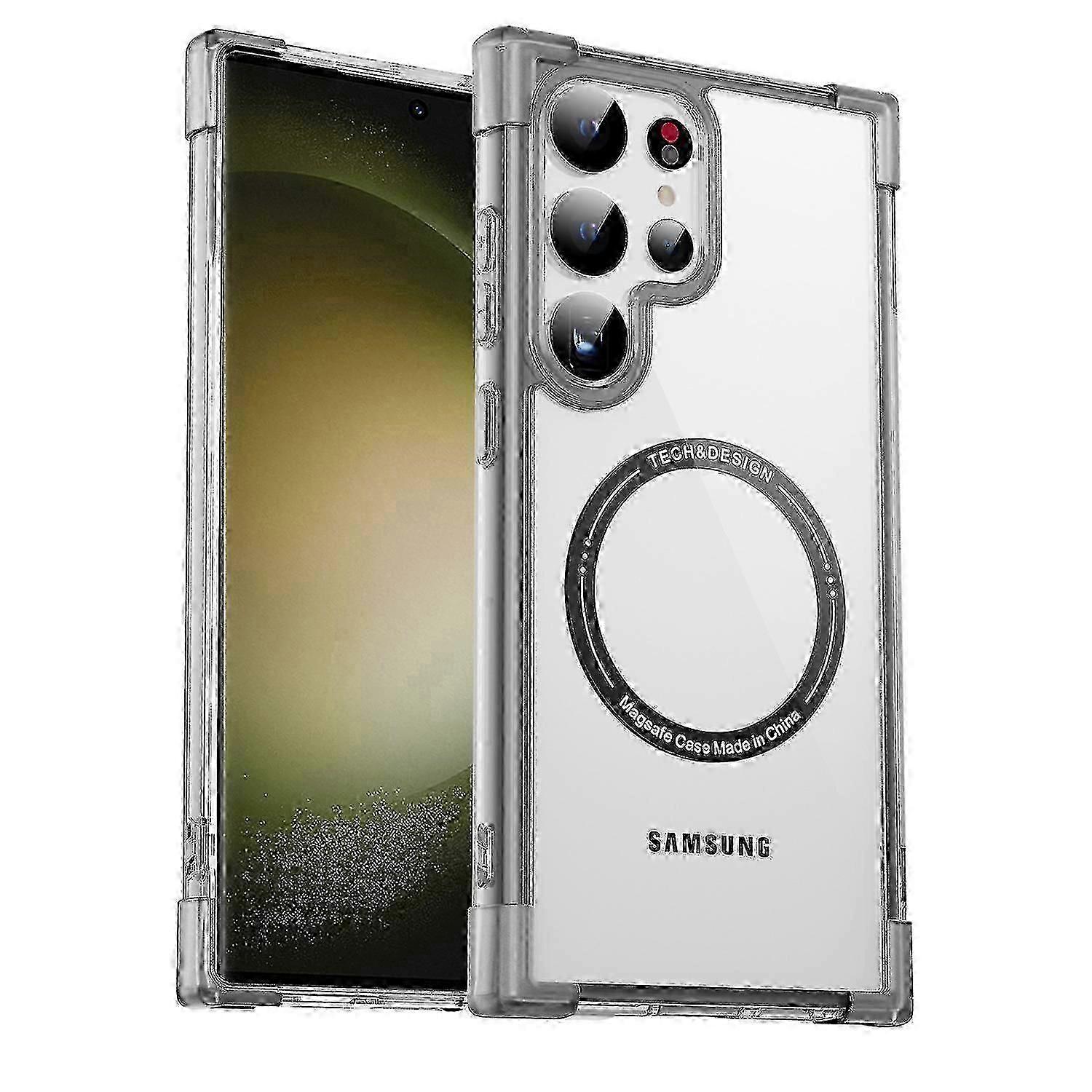 Capa Transparente Magsafe Para Samsung Galaxy S24 Ultra/ S24 Plus/ S24 Capa Magnética S24 Ultra à Prova de Choque S24 Ultra/ S24 Plus/ S24 Capa Protetora -hk603