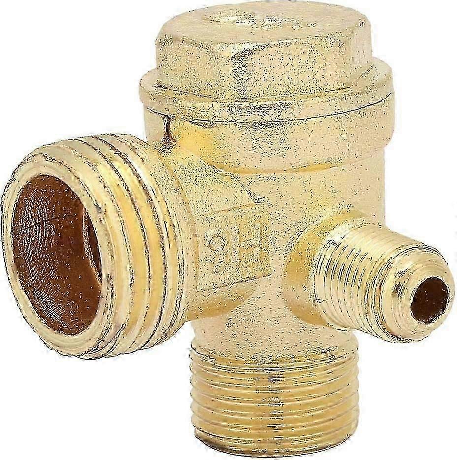 2025 3 Port Brass Air Compressor Check Valve - 3-Way Threaded Valve for Pneumatic Tools