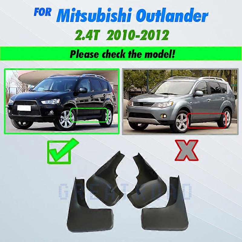 Front Rear Molded Car Mud Flaps For Mitsubishi Outlander 2010 2011 2012 Mudflaps Splash Guards Mud Flap Mudguards Fender