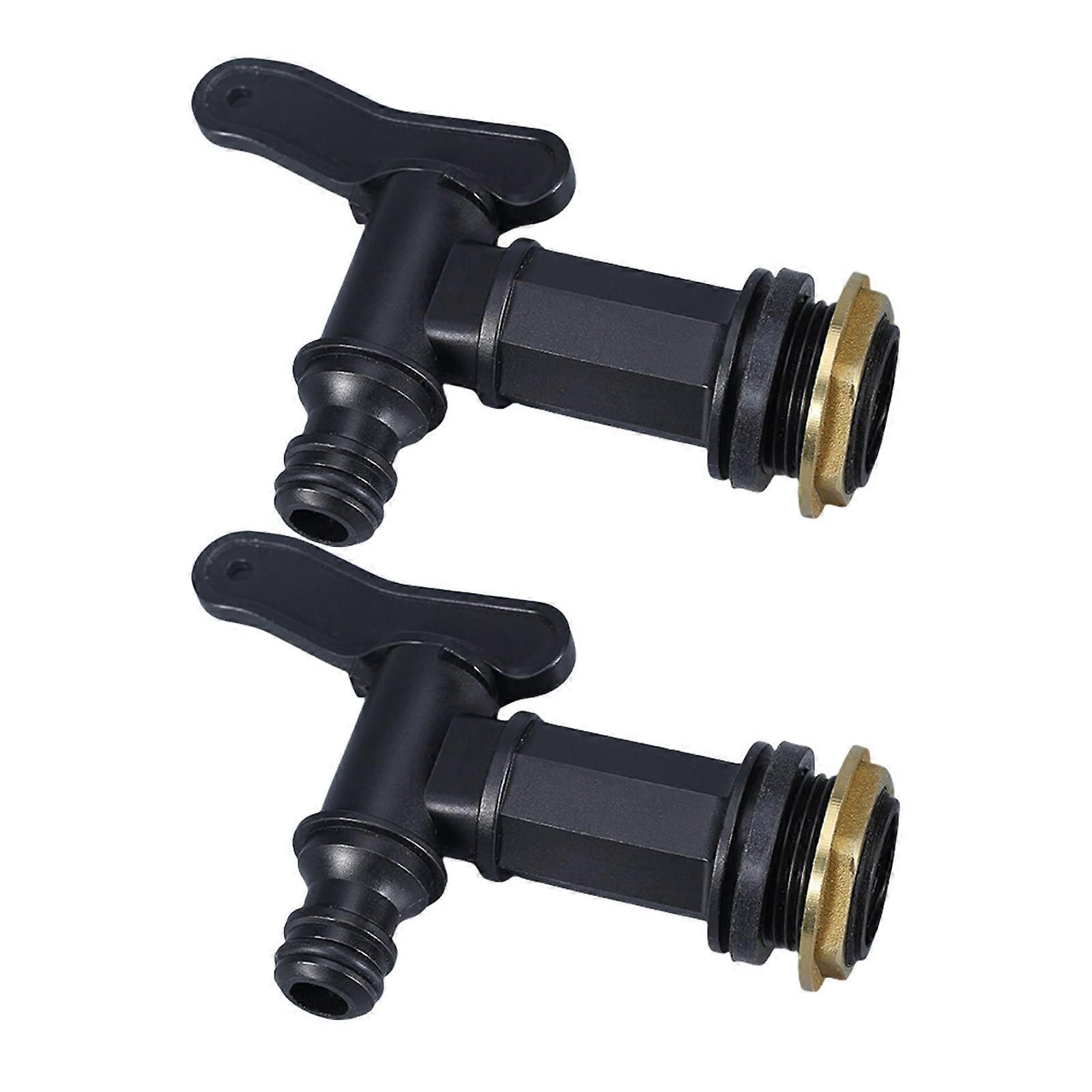 2pcs Brass Seal Replacement Water Collector Taps for Garden Hose, 3/4" Thread Adapter, Durable and Leak-Resistant