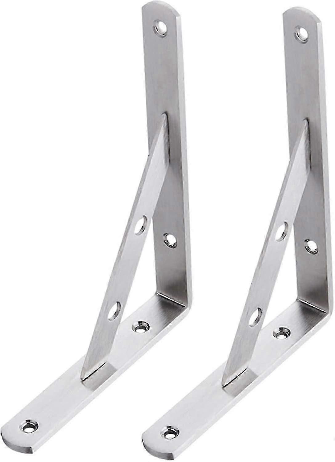 Stainless Steel Triangle Floating Shelf Bracket For Household Bathroom 2 Pcs