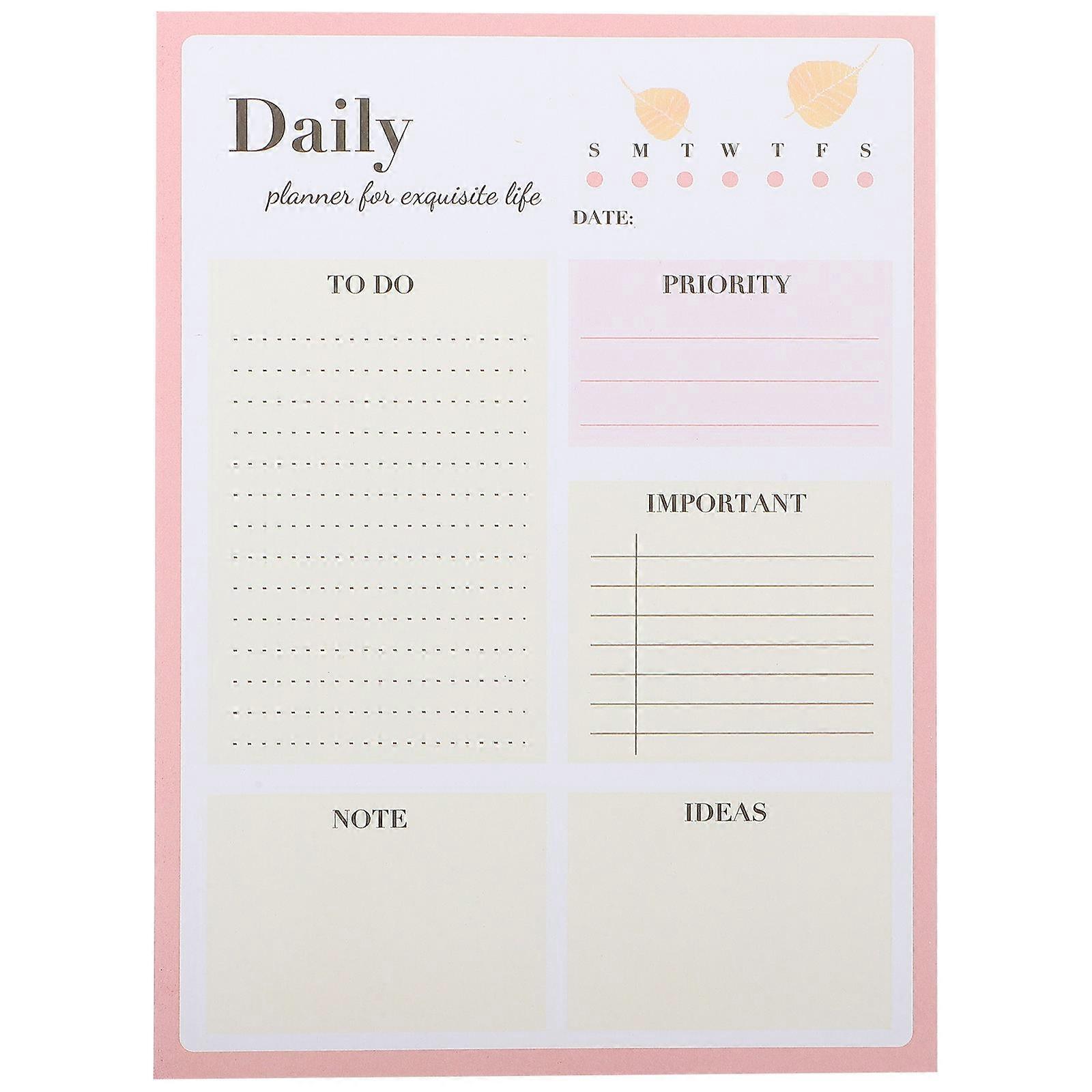 Schedule Book Daily Planning Notepad Simple Design For Students Professionals Home School Office 1Pcs