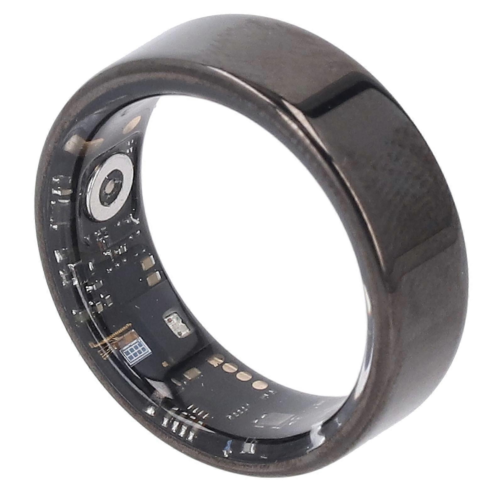 Smart Ring IP68 Water Resistant Multiple Sport Modes Step Counter Calorie Tracking Fitness Tracker Ring for Sports Black 8 Size: Inner Diameter: 18.1