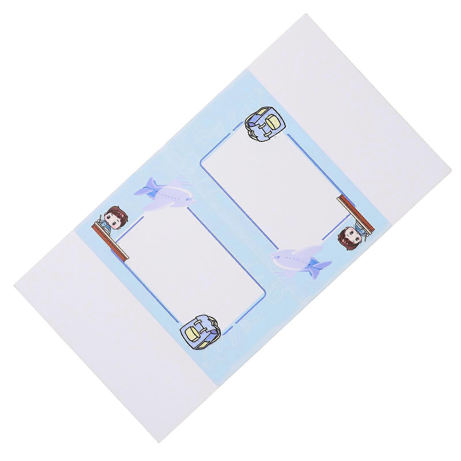 Tent Place Card Blank Erasable Tent Card Foldable Table Name Card Student Classroom Use Sky-Blue 1Set