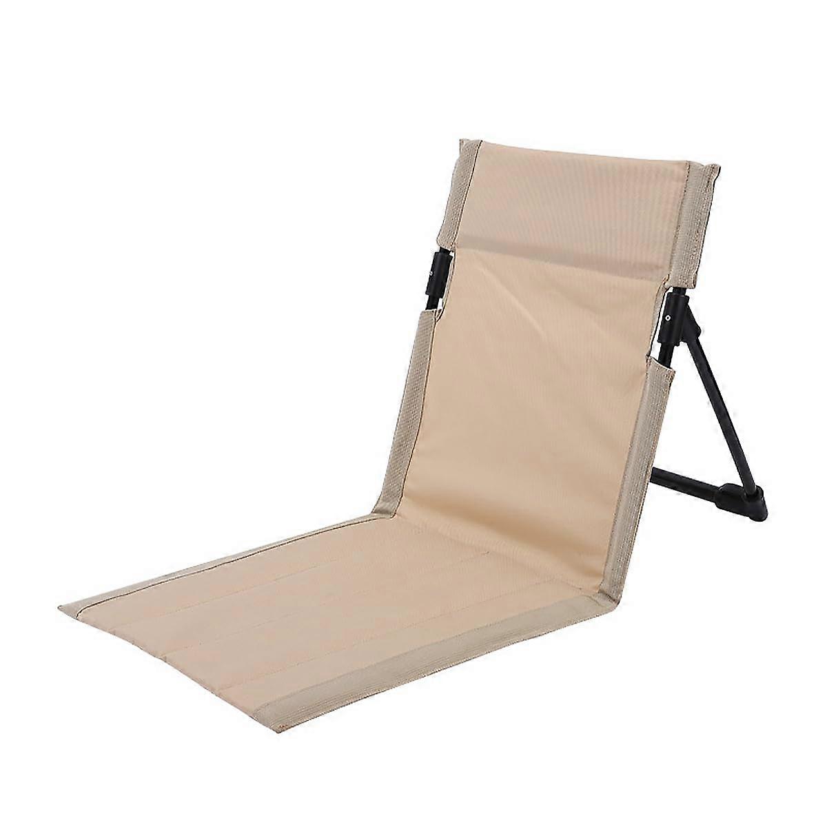 Folding Camping Chair, Beach Seat Cushion, Floor Chair with Backrest, Beach Mat