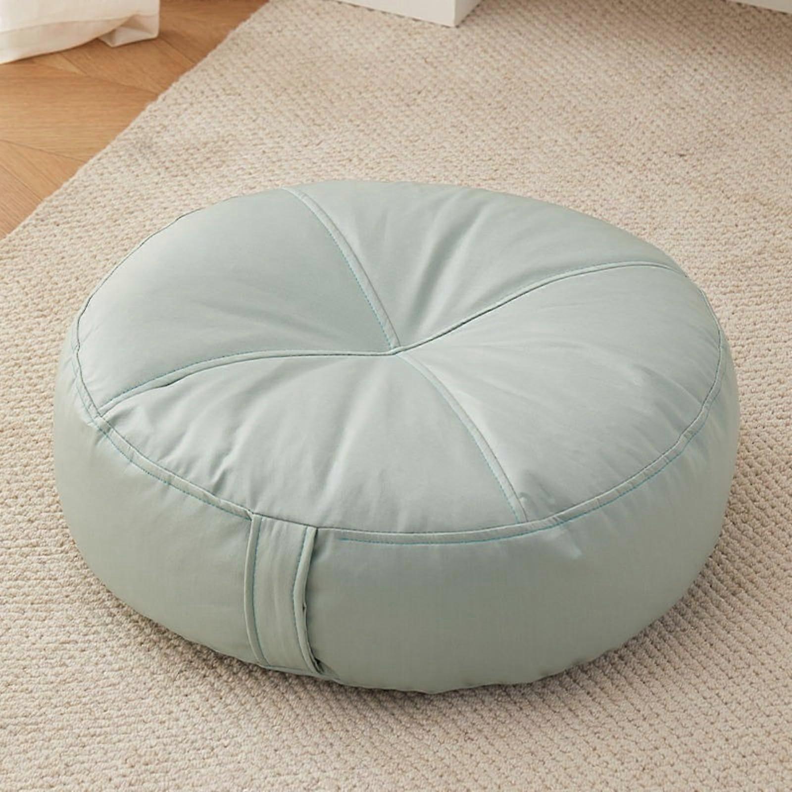 Retro thickened fabric floor cushion for bedroom balcony Green 505015cm