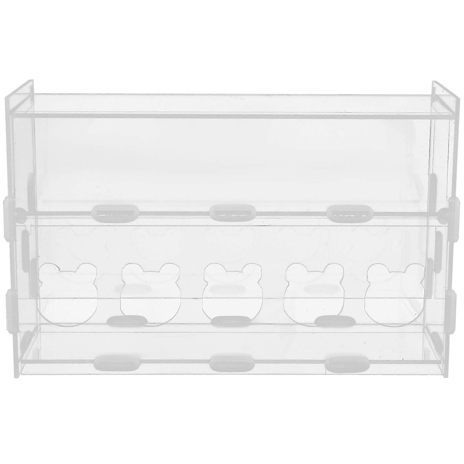 Chicken Waterer Clear Acrylic Feeding Container For Birds 9.1X9.1X3.1in 1Pack