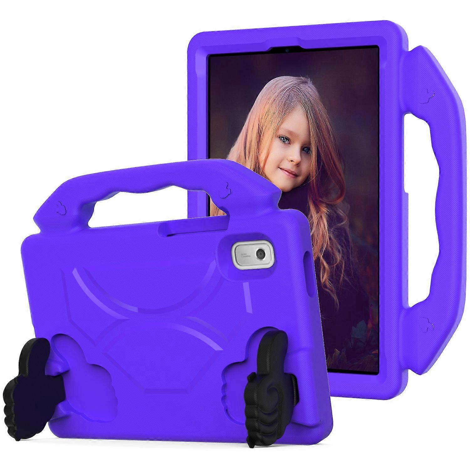 For Lenovo Tab M9 EVA Tablet Case Foldable Thumb Kickstand Anti-drop Cover with Handle Grip