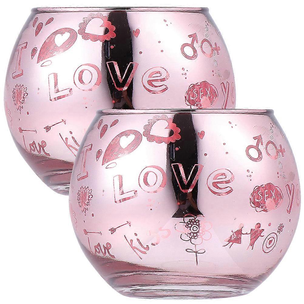 Valentine's Day Candlestick Creative Romantic Candle Stand Delicate Cup Modeling Housewarming present 3.14X3.14X3.14in 2Pcs