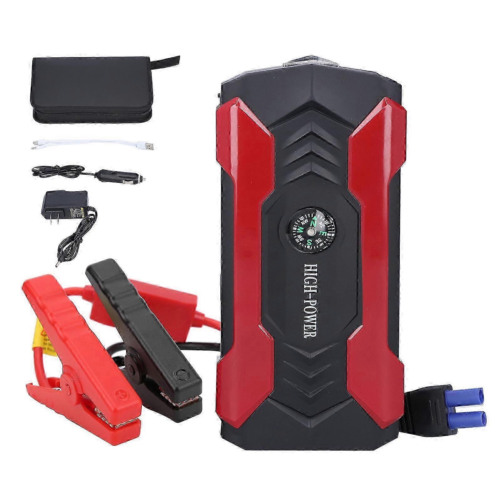 Portable 20000mAh Car Jump Starter with 4USB Outputs for 12V Motorcycles Vans ATVs Pickups US Plug 110V