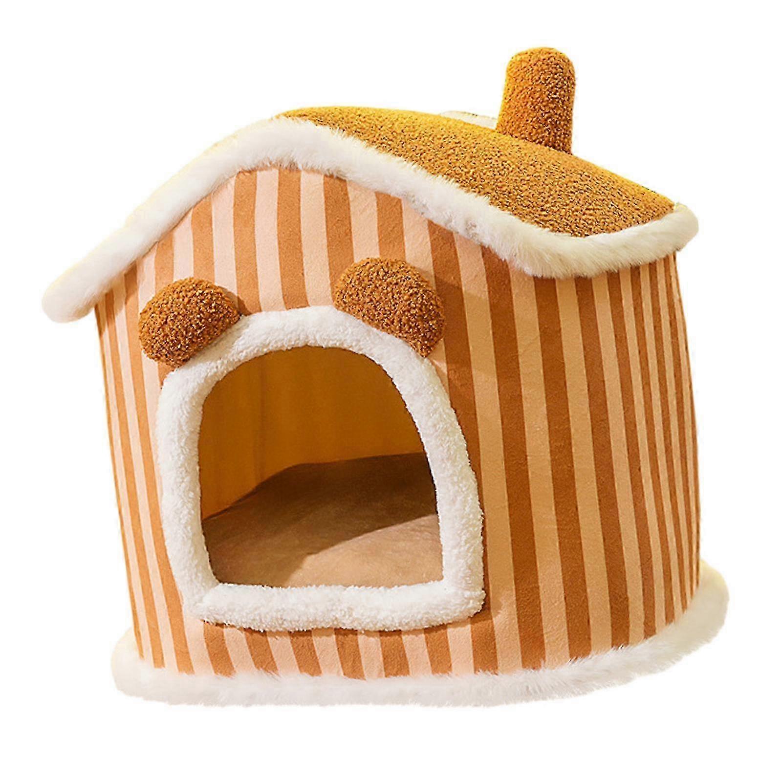 Cozy and Warm Sleeping House for Cats and Puppies, Comfortable Non-Slip Pet Cushion Tent, Removable Animal Cave Nest
