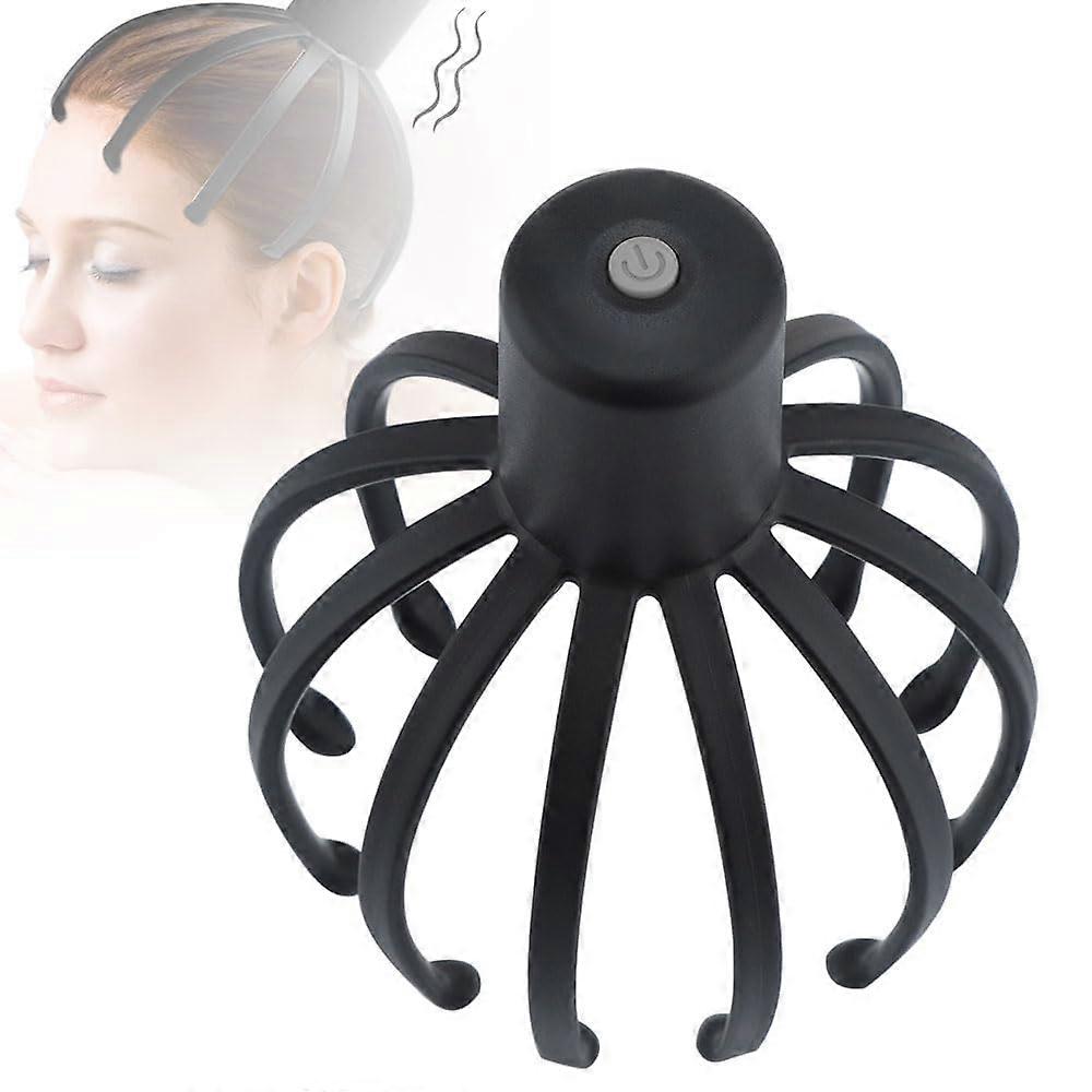 Octopus Head Massager Scalp, Rechargeable Scalp Massager, Portable Octopus Head Scraper with 12 Fingers