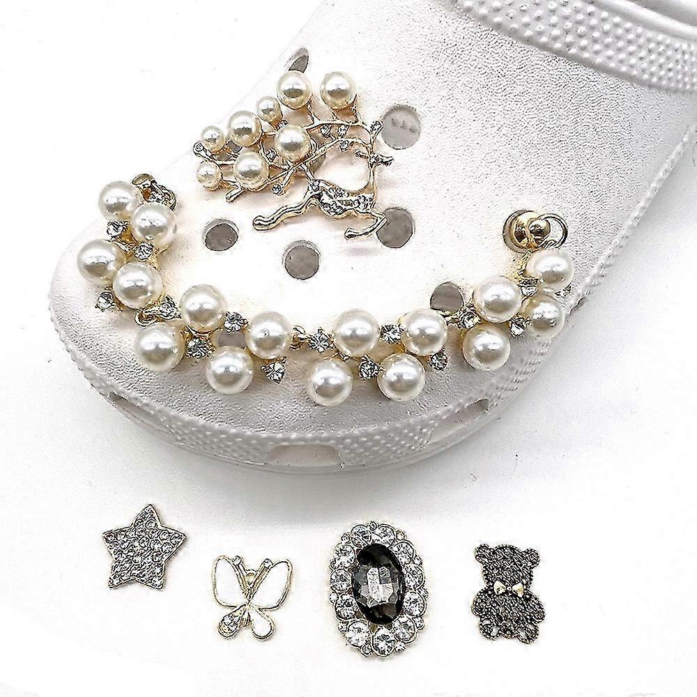 13 pieces of 3D clog sandal accessories (rhinestone beads), shoe accessories, cute shoe accessories, suitable for clog sandal bracelet DIY