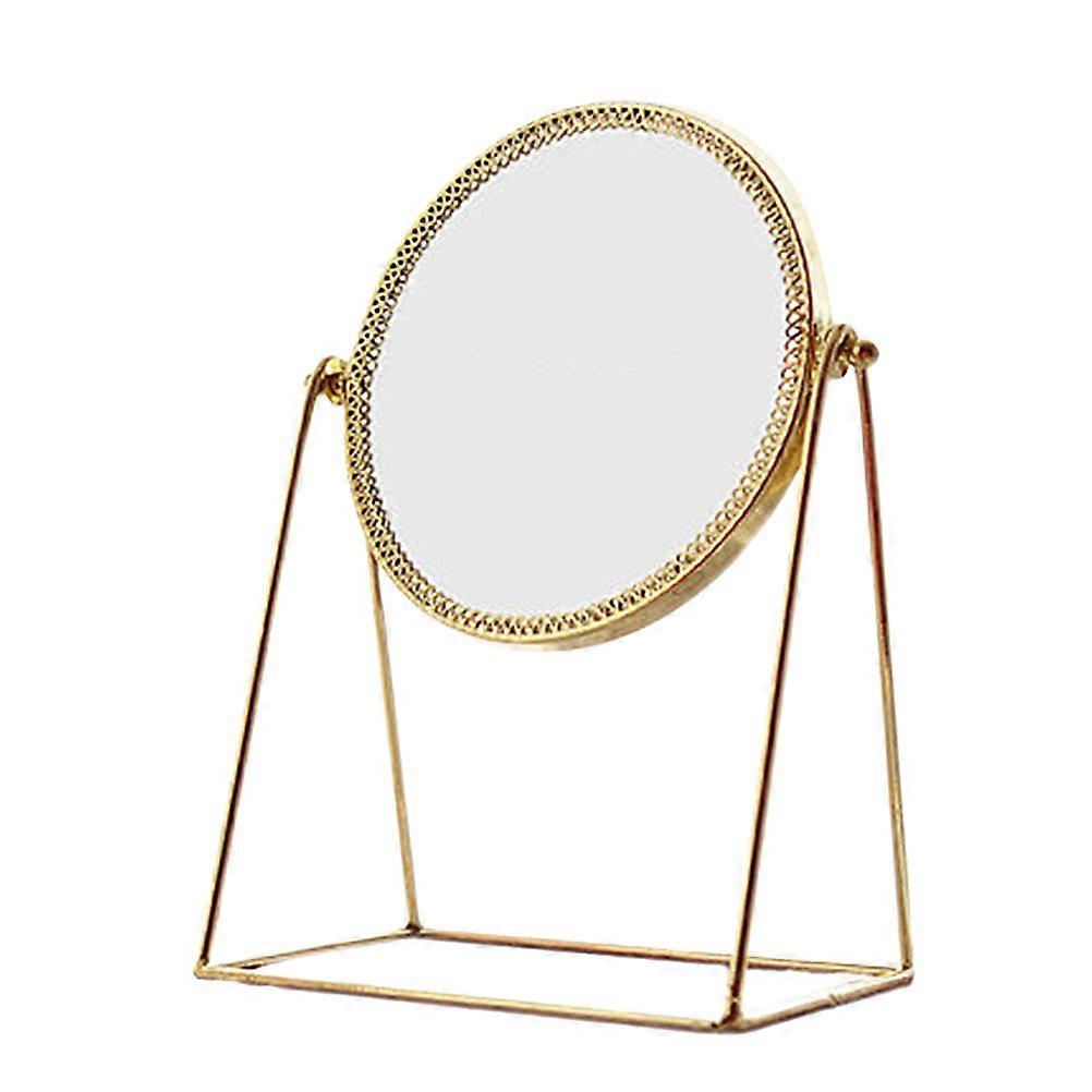 Cosmetic Mirror 1Pcs Golden Makeup Mirror for Daily Use with Rotatable Convenience